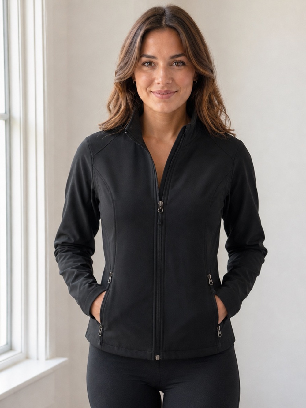 NWT Port Authority L317 Black Core Soft Shell Jacket XS